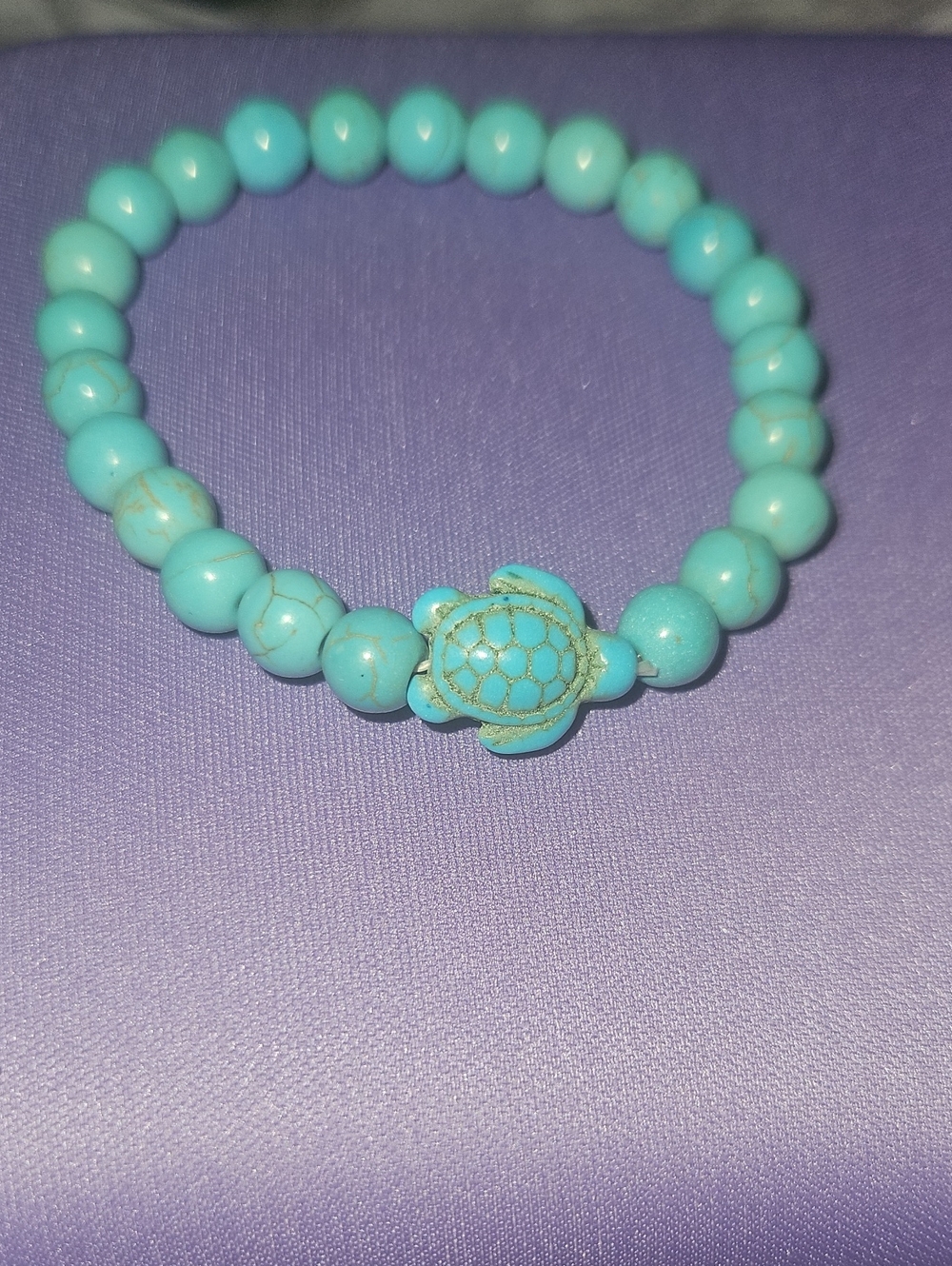 Turquoise Stone And Sea Turtle Bracelet